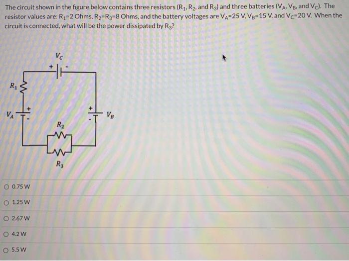 Solved The circuit shown in the figure below contains three | Chegg.com