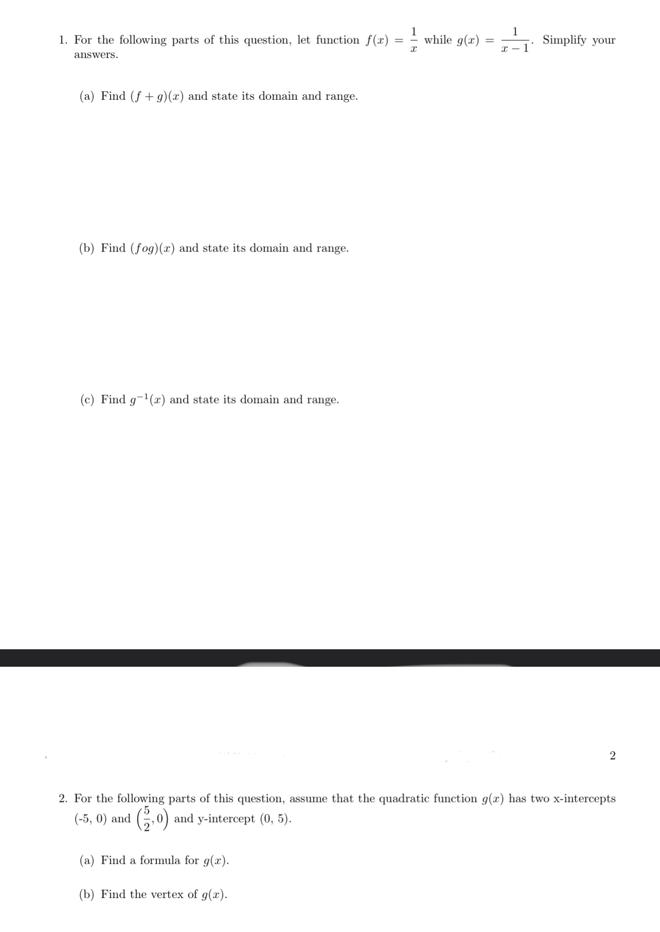 Solved for the following parts of this question let chegg