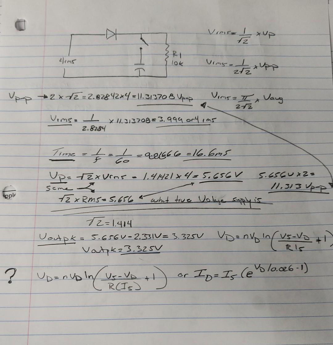 Solved Halfwave Rectifier and Filter Cap Objectives *