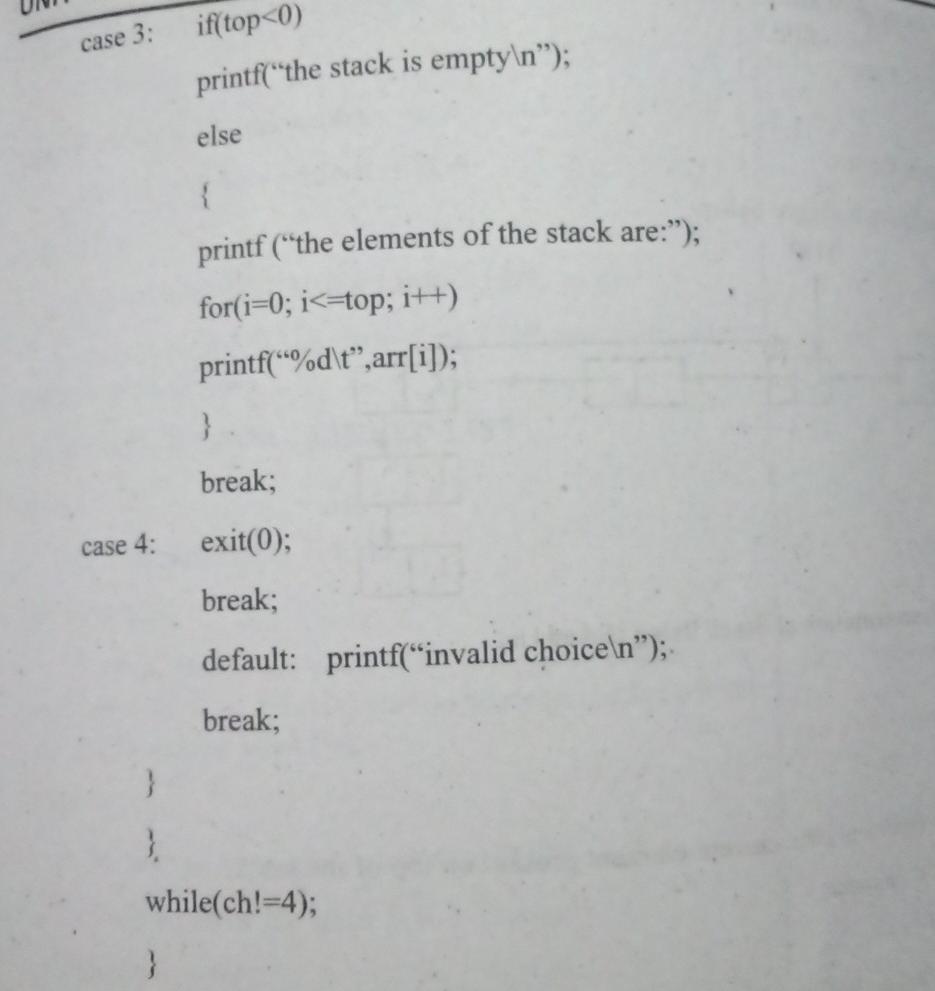 Solved Representation of Stack Using Array In array | Chegg.com