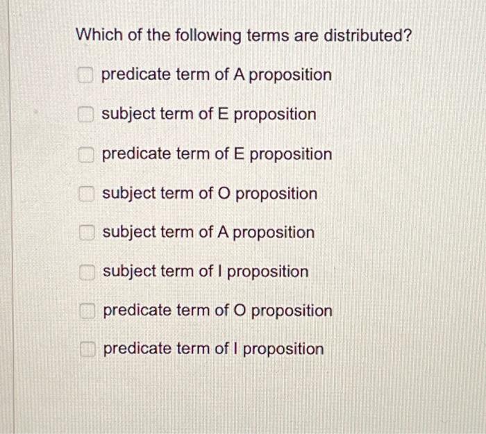 Which of the following terms are distributed? | Chegg.com