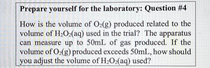 Solved Prepare yourself for the laboratory: Question \#4 How | Chegg.com