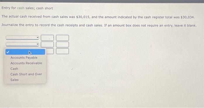 solved-entry-for-cash-sales-cash-short-the-actual-cash-chegg