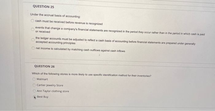 Solved QUESTION 30 The direct write off method of accounting