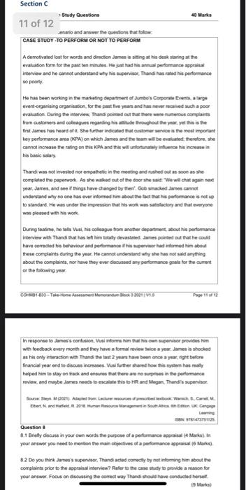 Solved 40 Marks Section Study Questions 11 of 12 ano and | Chegg.com