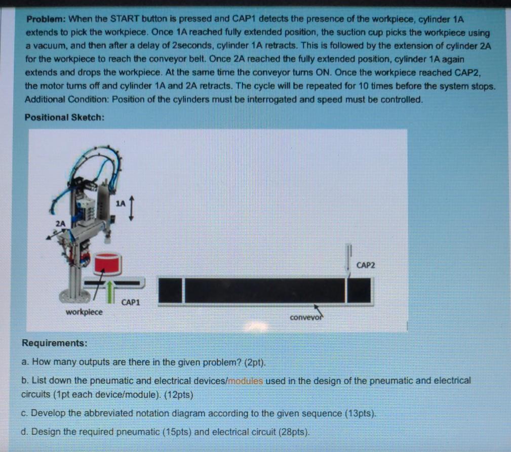 Solved Problem: When the START button is pressed and CAP1 | Chegg.com