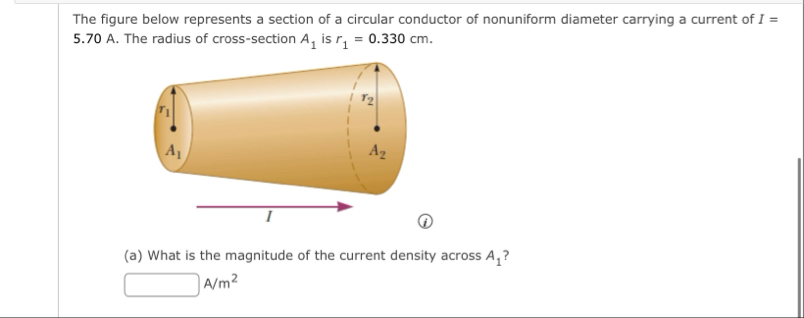 Solved The figure below represents a section of a circular | Chegg.com