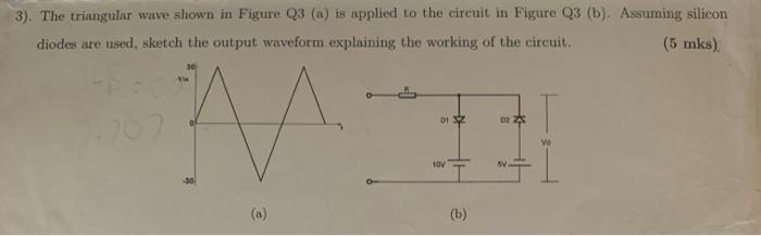 Solved 3). The triangular wave shown in Figure Q3 (a) is | Chegg.com