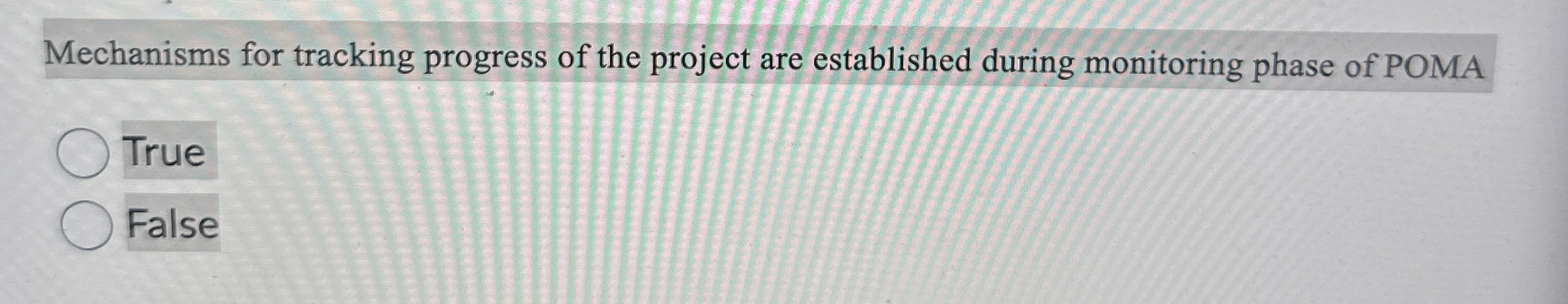 Solved Mechanisms for tracking progress of the project are | Chegg.com