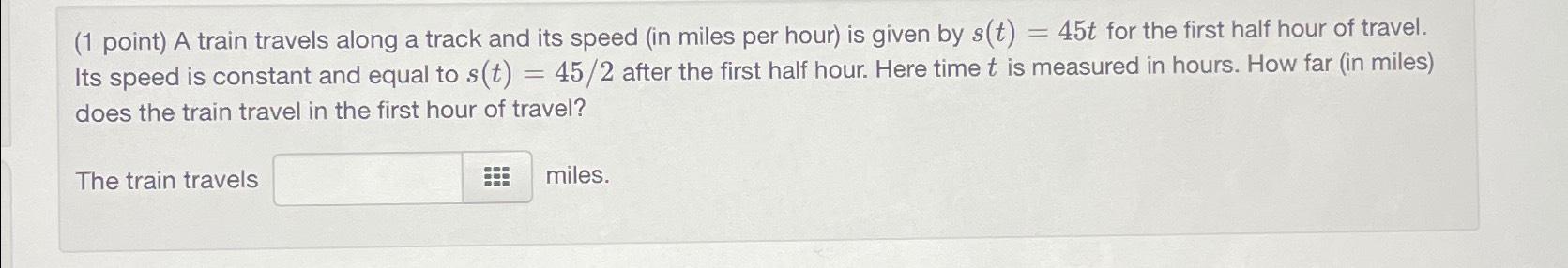 Solved (he15 ﻿#18)a Train Travels Along A Track And Its 