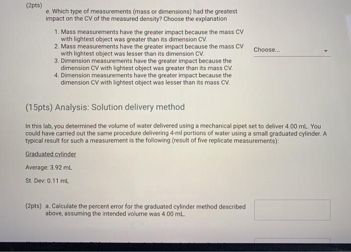 Report Submission - Lab Measurements Introduction to | Chegg.com