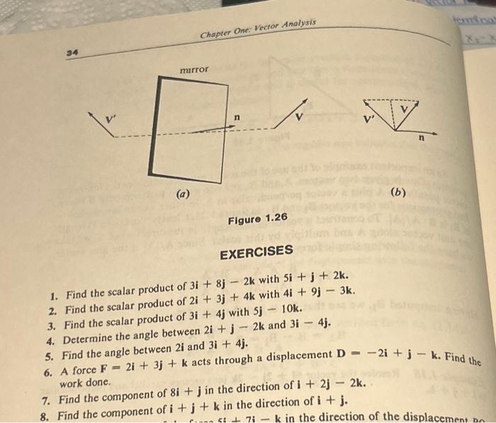 Solved (b) Figure 1.26 EXERCISES 1. Find The Scalar Product | Chegg.com ...