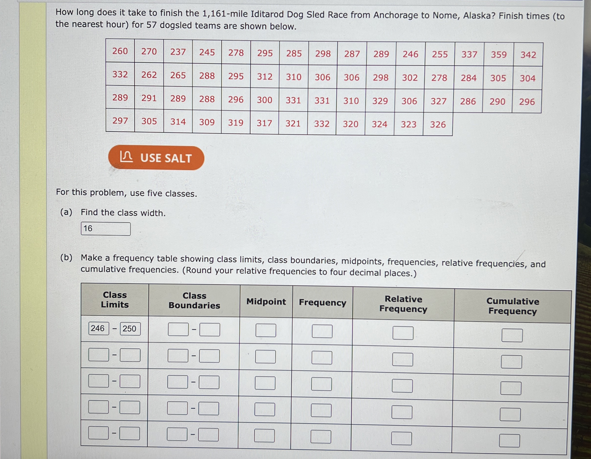 How long does it take to finish the 1,161mile