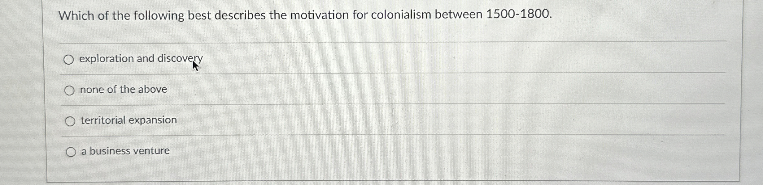 Solved Which of the following best describes the motivation | Chegg.com