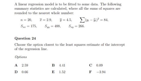 Solved A linear regression model is to be fitted to some | Chegg.com