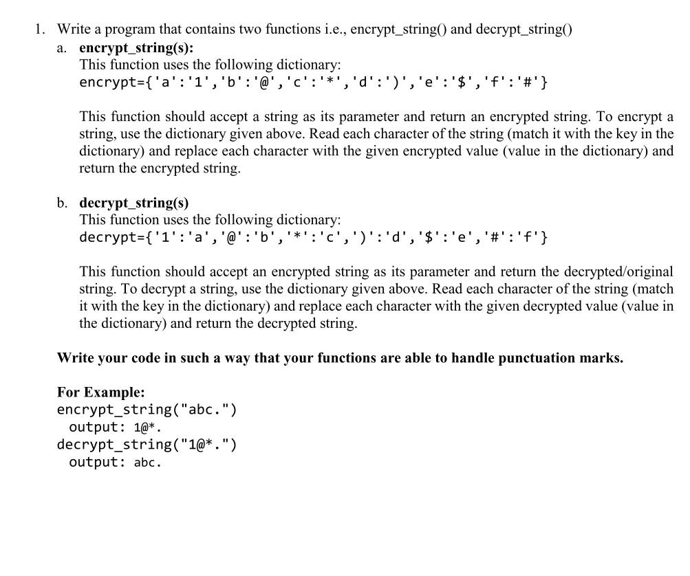 Solved 1. Write a program that contains two functions i.e., | Chegg.com
