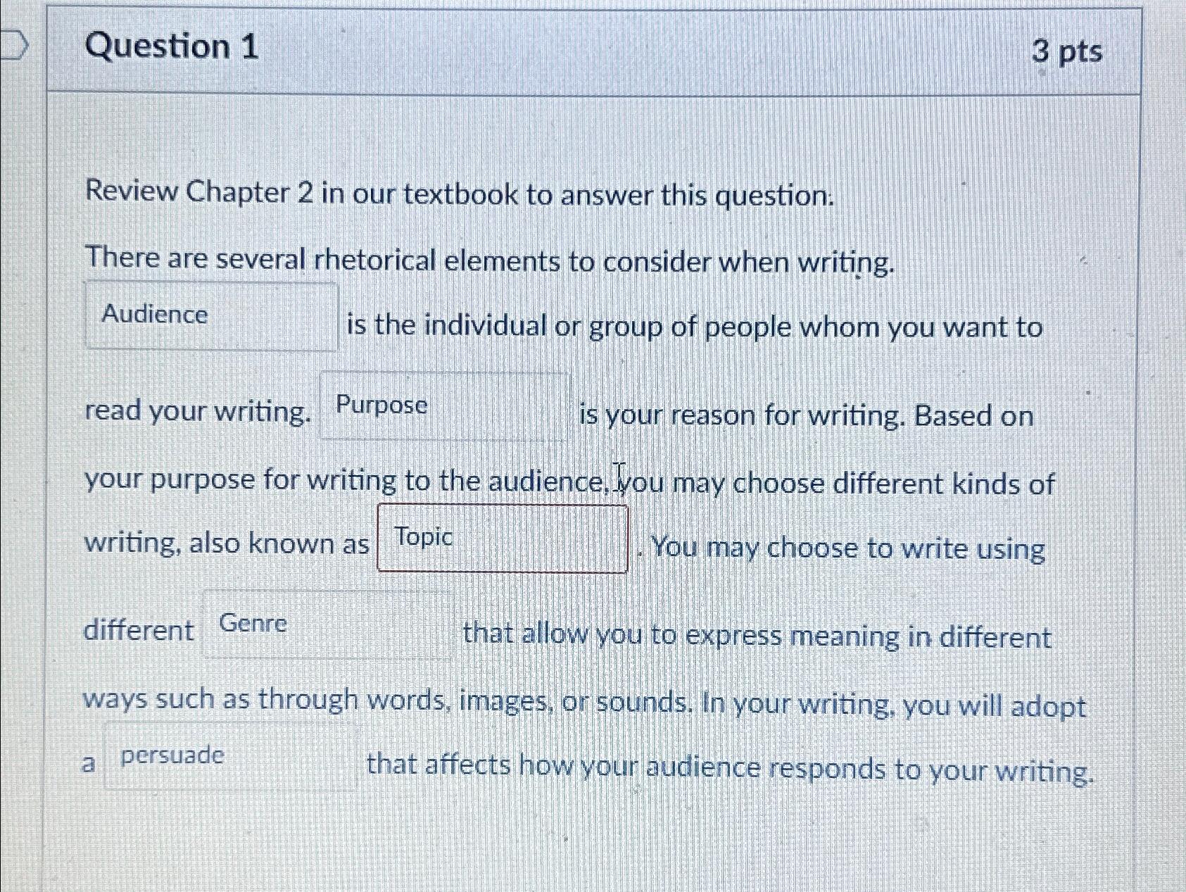 Solved Question 13 ﻿ptsReview Chapter 2 ﻿in our textbook to | Chegg.com