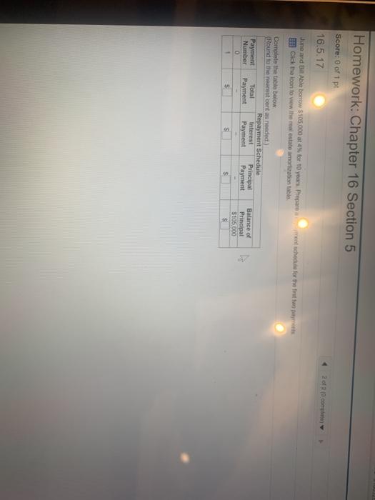Solved Homework: Chapter 16 Section 5 Score: 0 of 1 pt | Chegg.com