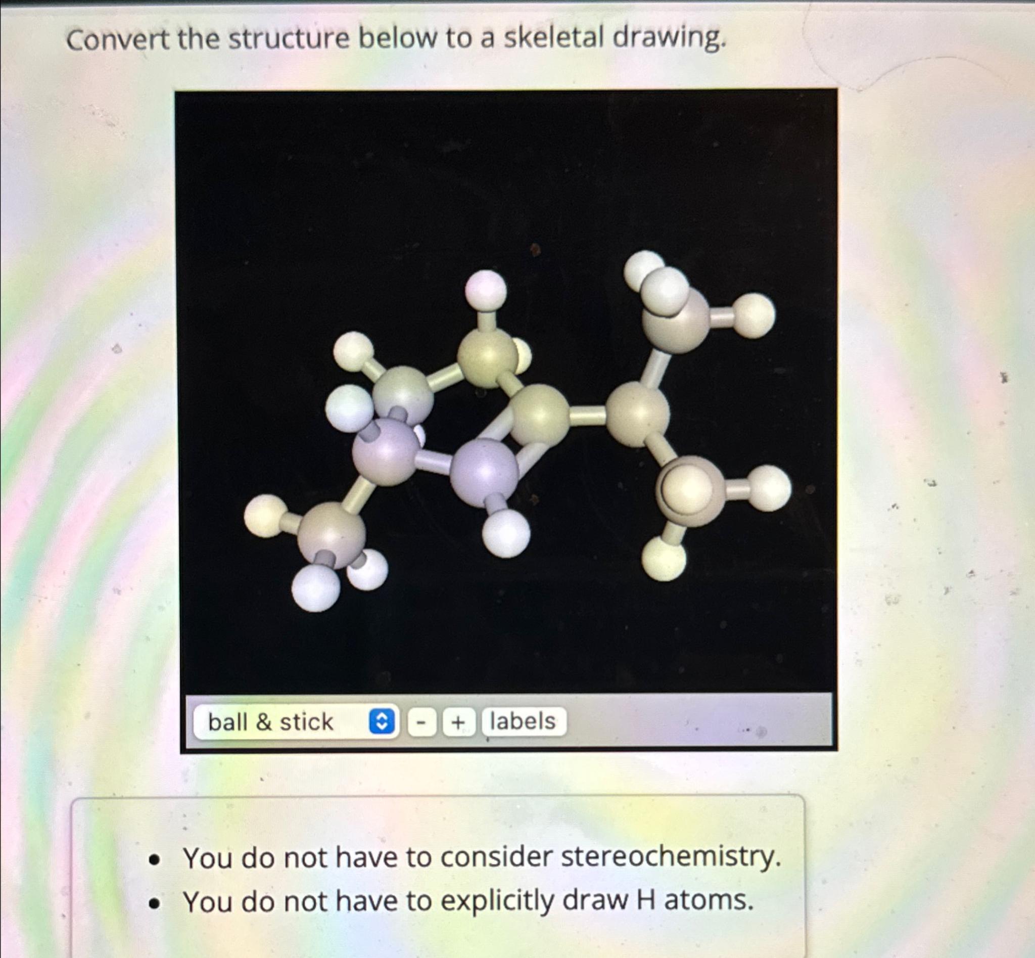 Solved Convert the structure below to a skeletal | Chegg.com