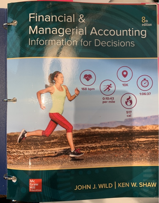 Solved Financial & Managerial Accounting 8th Edition John J | Chegg.com