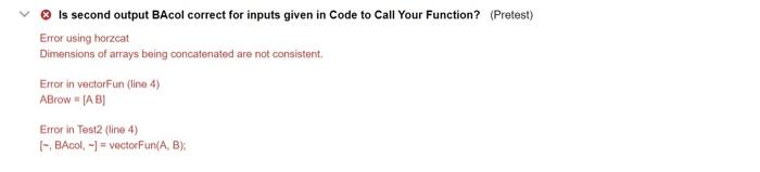 Solved Vector Creation (Concatenation And Transpose) Code | Chegg.Com
