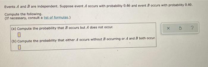 Solved Events A And B Are Mutually Exclusive Suppose Event 5967