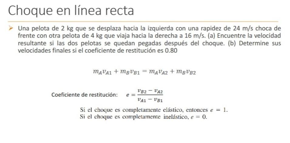 Una pelota de \( 2 \mathrm{~kg} \) que se desplaza hacia la izquierda con una rapidez de \( 24 \mathrm{~m} / \mathrm{s} \) ch