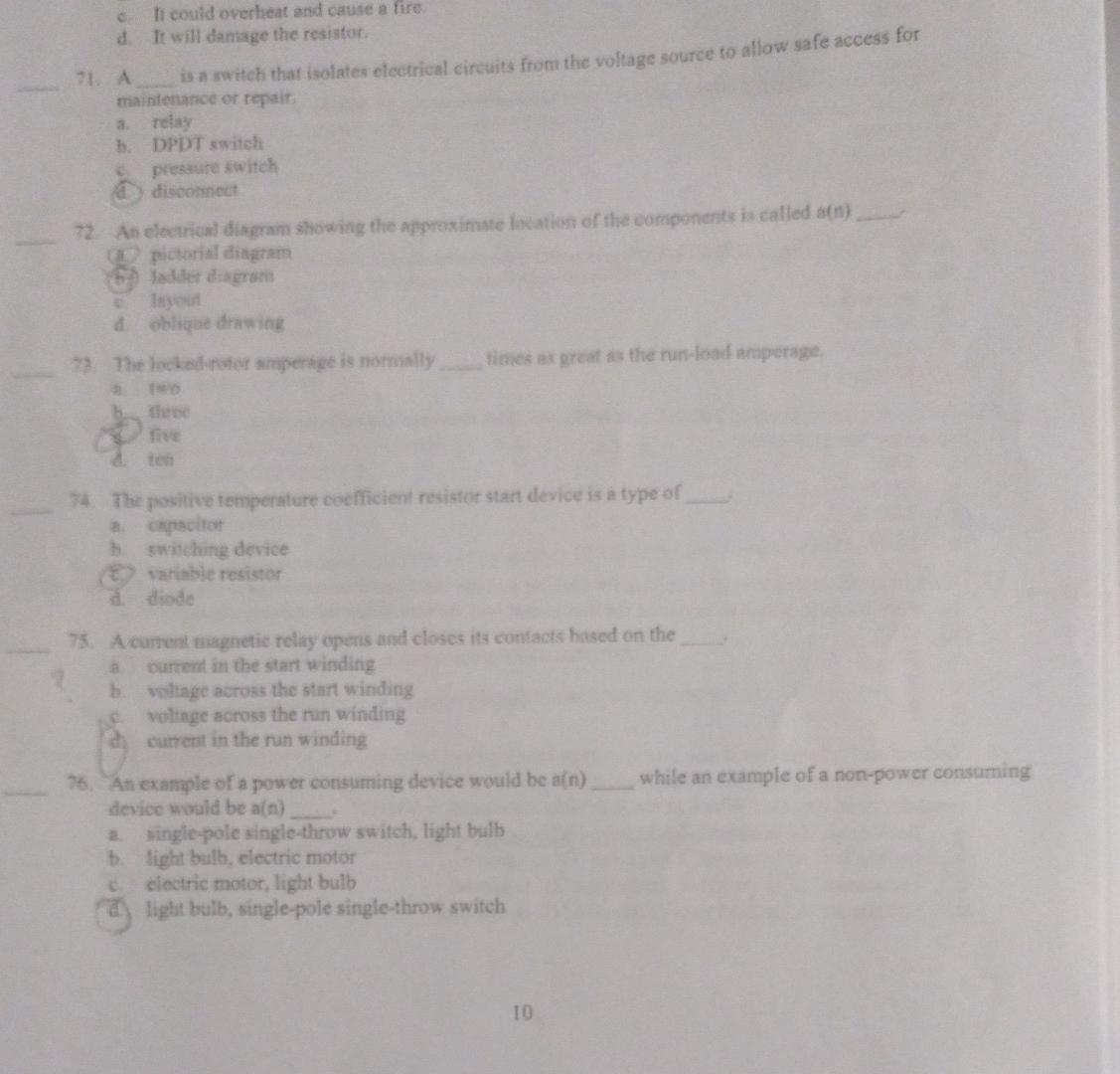 Solved An example of a power consuming device would be a (n) | Chegg.com