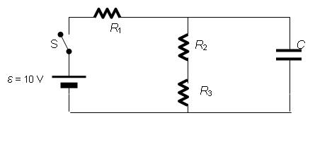 Solved In the circuit shown, R1 = 10 Ω,R2 = 4 Ω, R3 = 10Ω, ε | Chegg.com