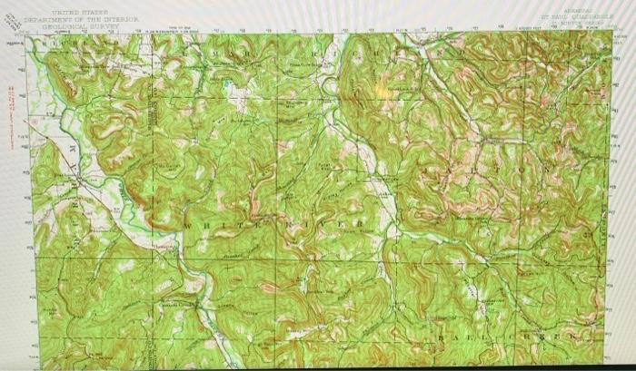 Solved Below is a picture of the Topgraphic map from my | Chegg.com