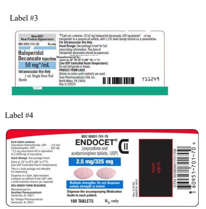 Label #3
New NDC
New Product Appearance
NOC 0703-7121-03
R only
Haloperidol
Decanoate Injection
50 mg*/mL
Intramuscular Use O