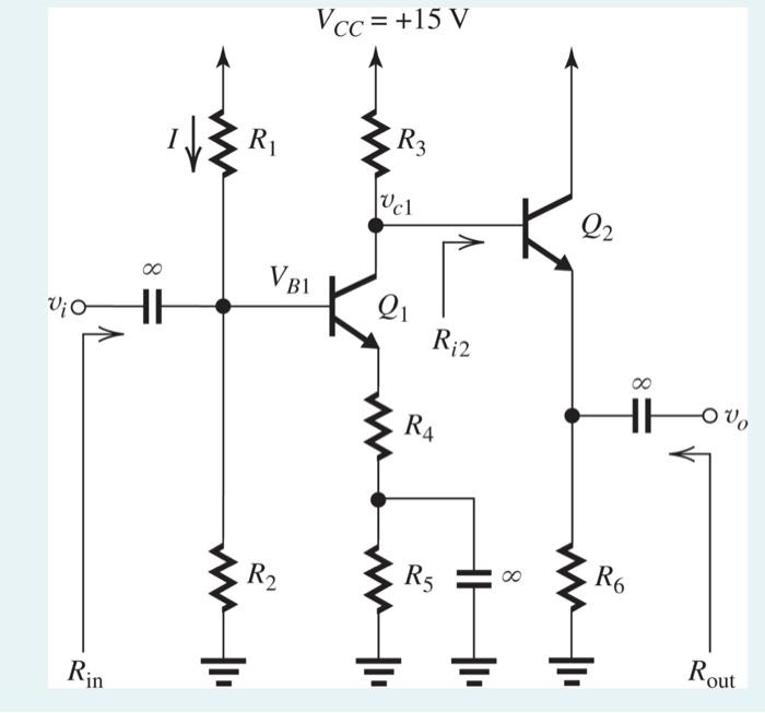 Solved Figure 7.5.1 shows a capacitively coupled amplifier. | Chegg.com