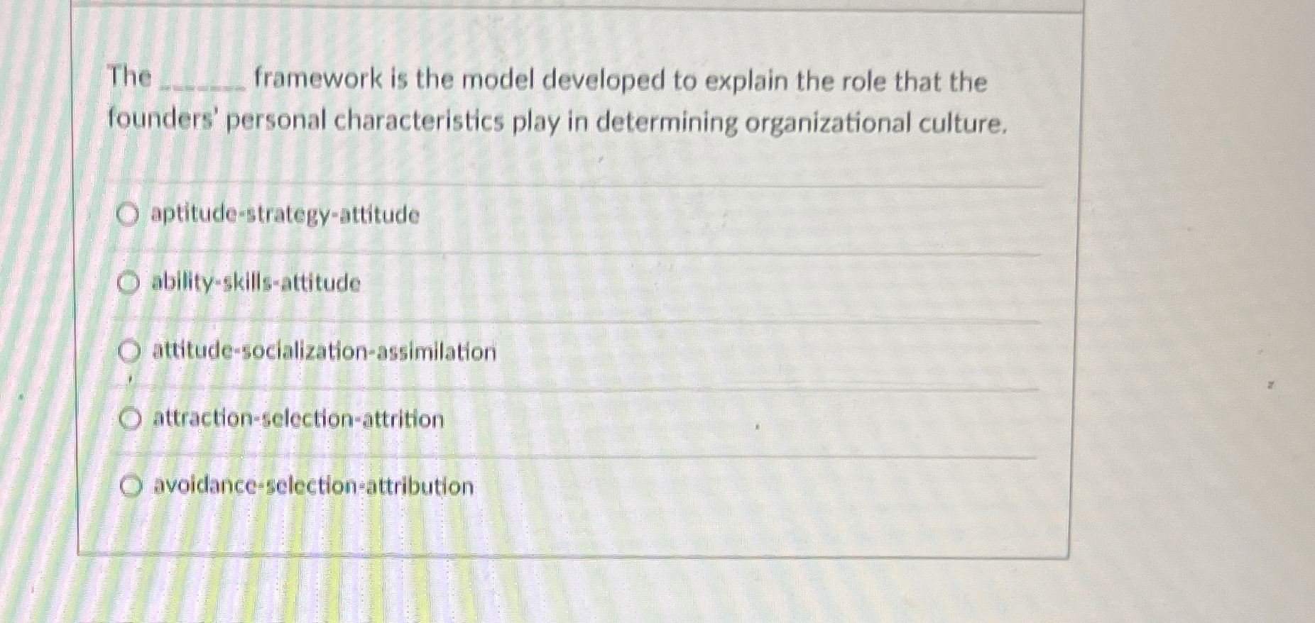 Solved The q, ﻿framework is the model developed to explain | Chegg.com