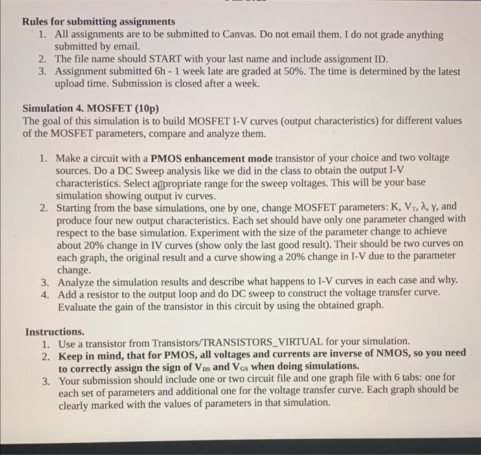 Rules for submitting assignments 1. All assignments | Chegg.com
