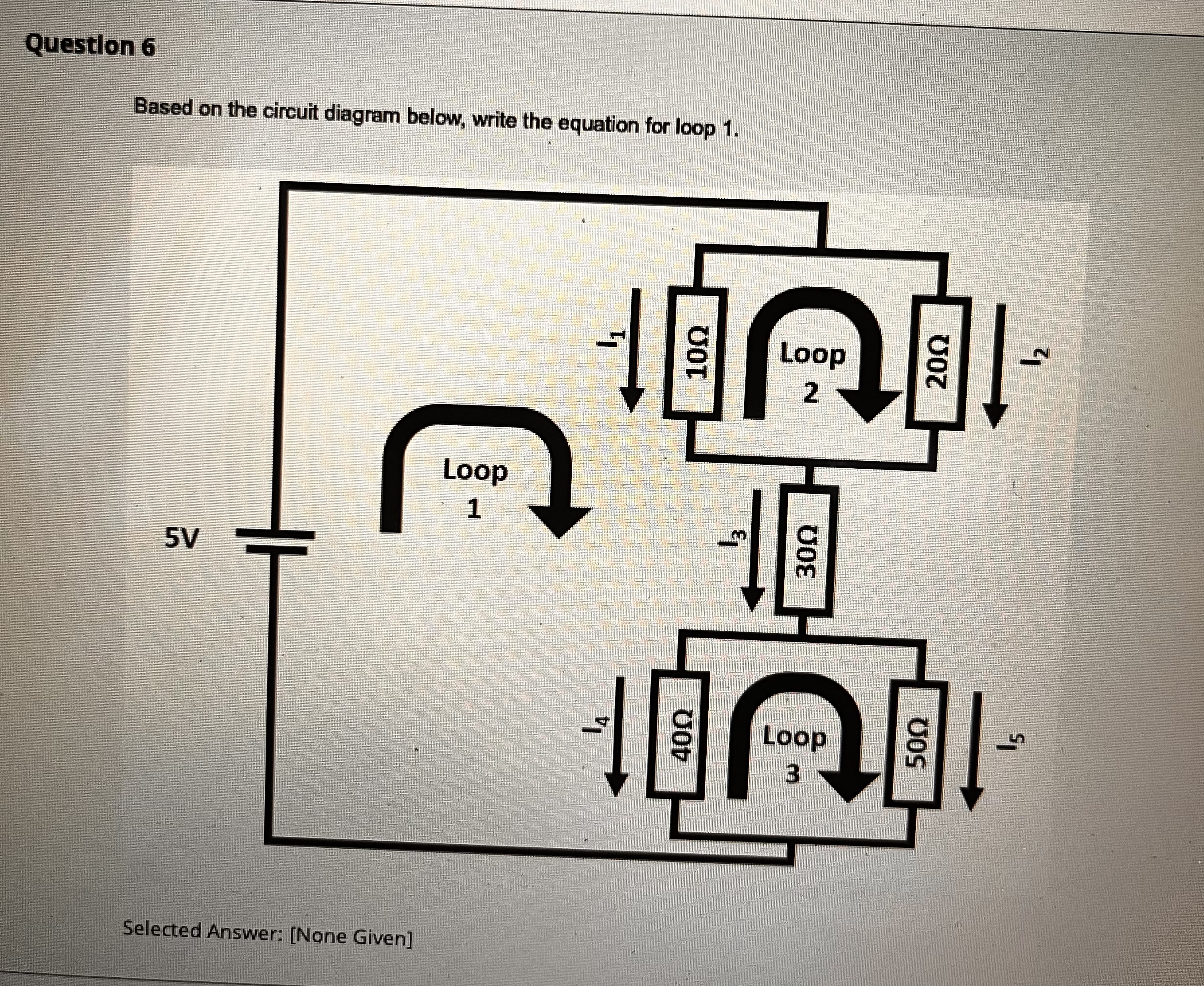 Solved Question 6, ﻿Based on the circuit diagram below write | Chegg.com