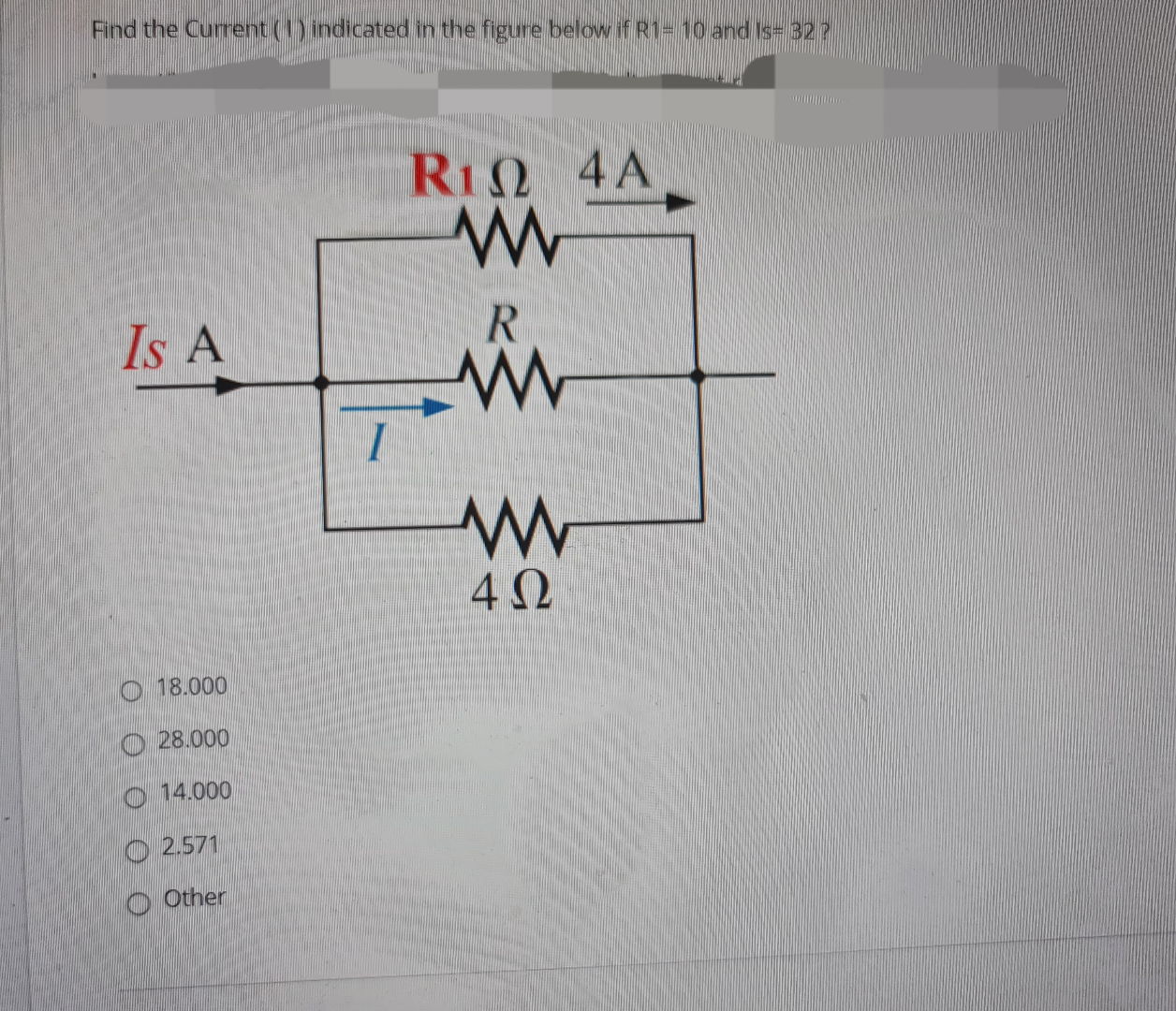 Solved Find The Current (1) Indicated In The Figure Below If | Chegg.com