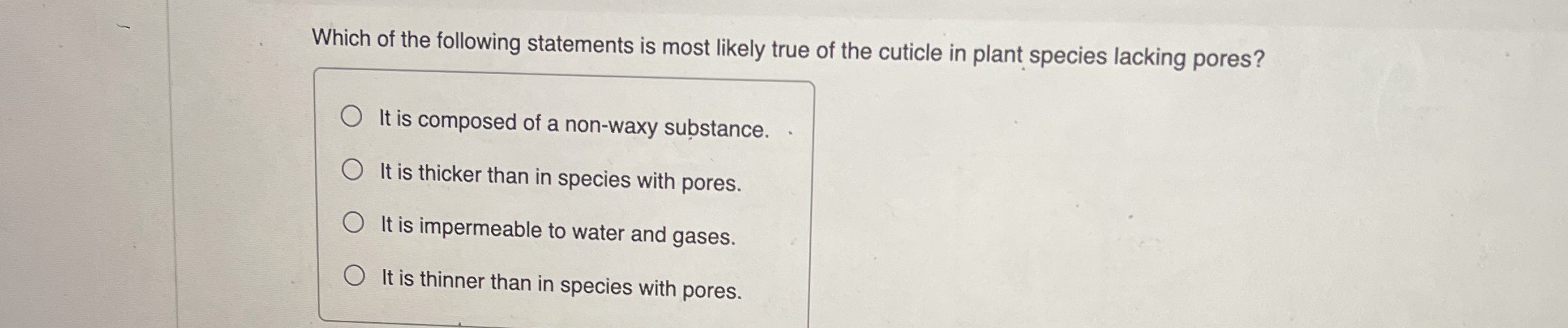 Solved Which of the following statements is most likely true | Chegg.com