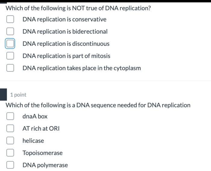 which of the following is not an enzyme used in dna replication