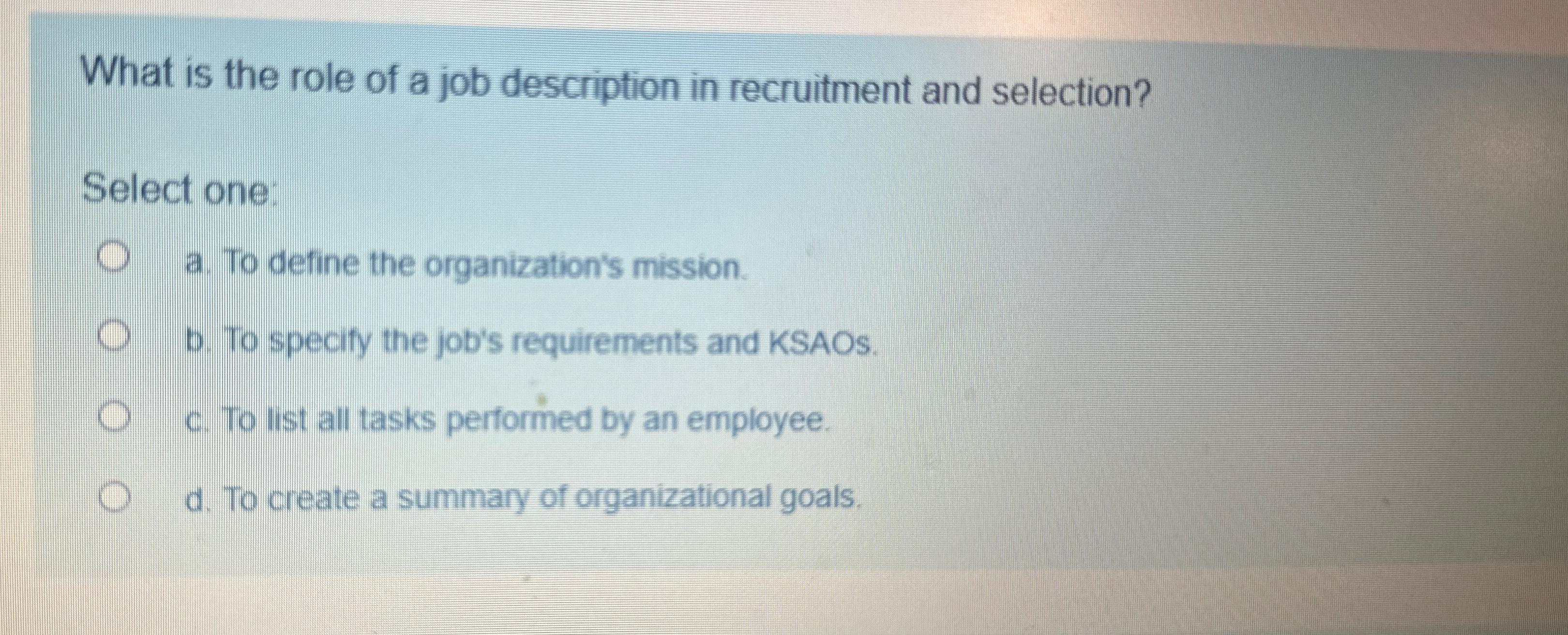 solved-what-is-the-role-of-a-job-description-in-recruitment-chegg