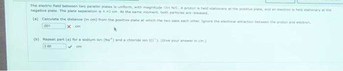 The electric held between two parallel plate is | Chegg.com