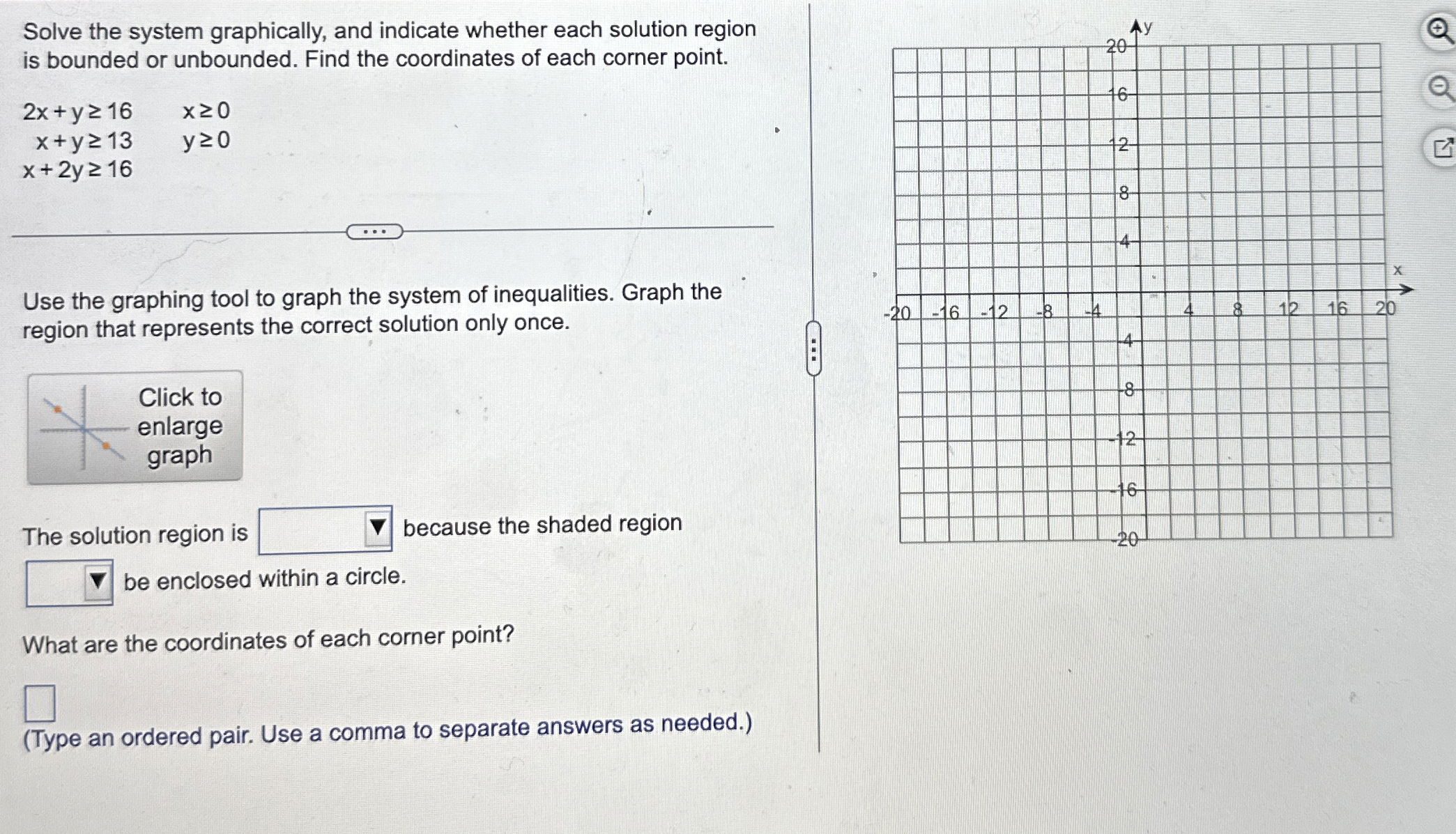 Solved Solve the system graphically, and indicate whether | Chegg.com