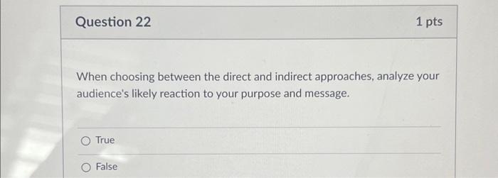 Solved When choosing between the direct and indirect | Chegg.com