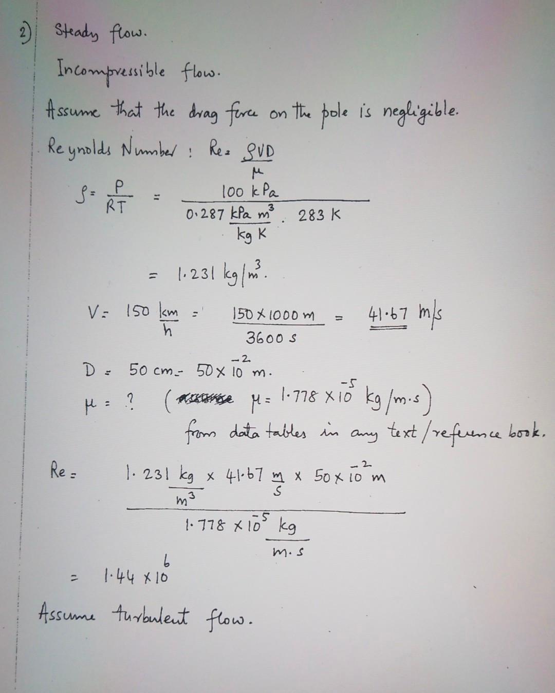 Solved 2) Steady flow. Incompressible flow. Assume that the | Chegg.com