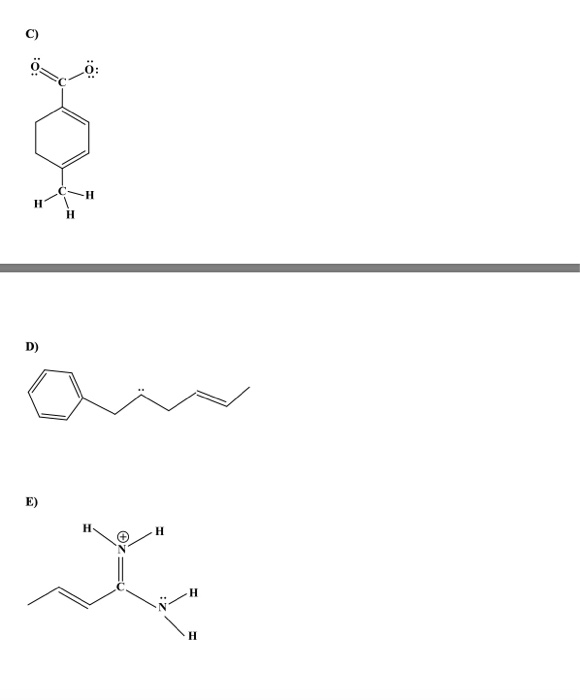 Solved 5) Please Draw A Resonance Structure(s) For Each Of | Chegg.com