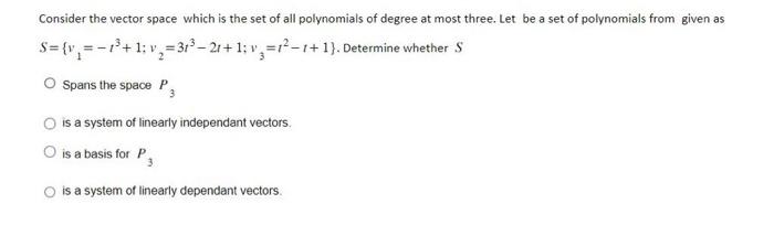 Solved Consider the vector space which is the set of all | Chegg.com