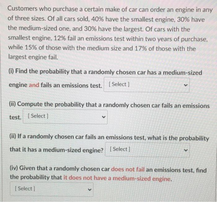 Solved Customers Who Purchase A Certain Make Of Car Can | Chegg.com