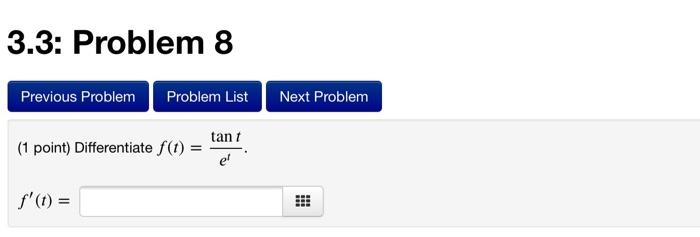 Solved 3.3: Problem 8 Previous Problem Problem List Next | Chegg.com