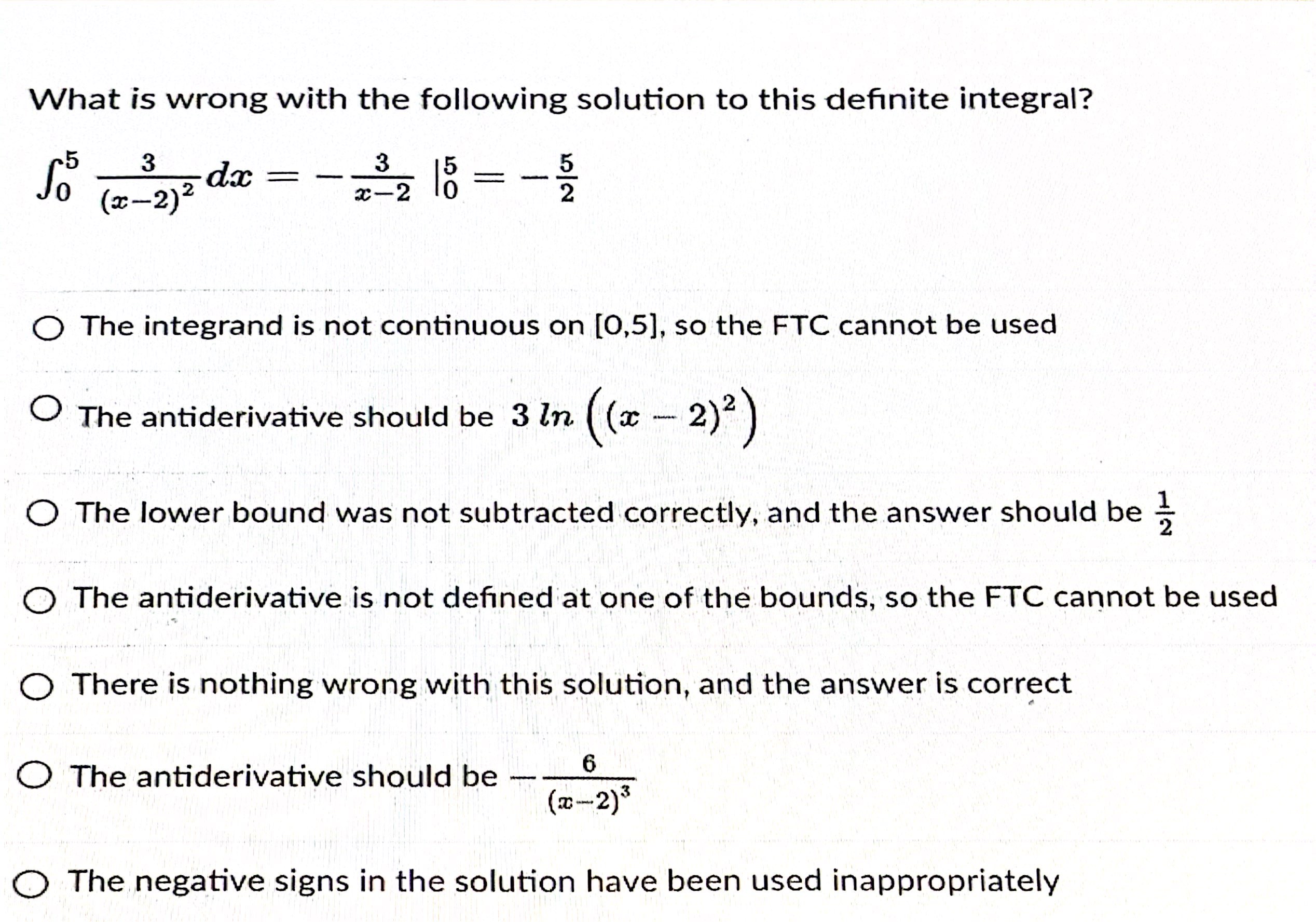 Solved What is wrong with the following solution to this | Chegg.com