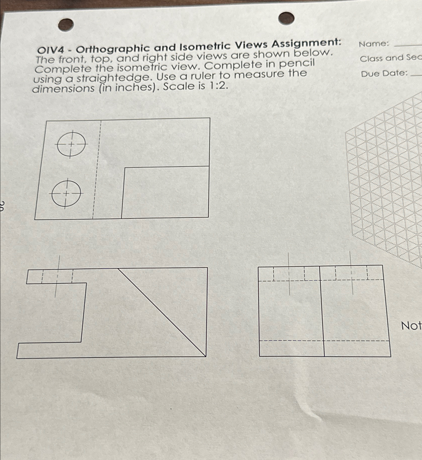 Solved OIV4 - ﻿Orthographic and Isometric Views | Chegg.com
