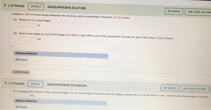 Solved 4 12 Points Details Oscolphys2016 25 6 P 050 My